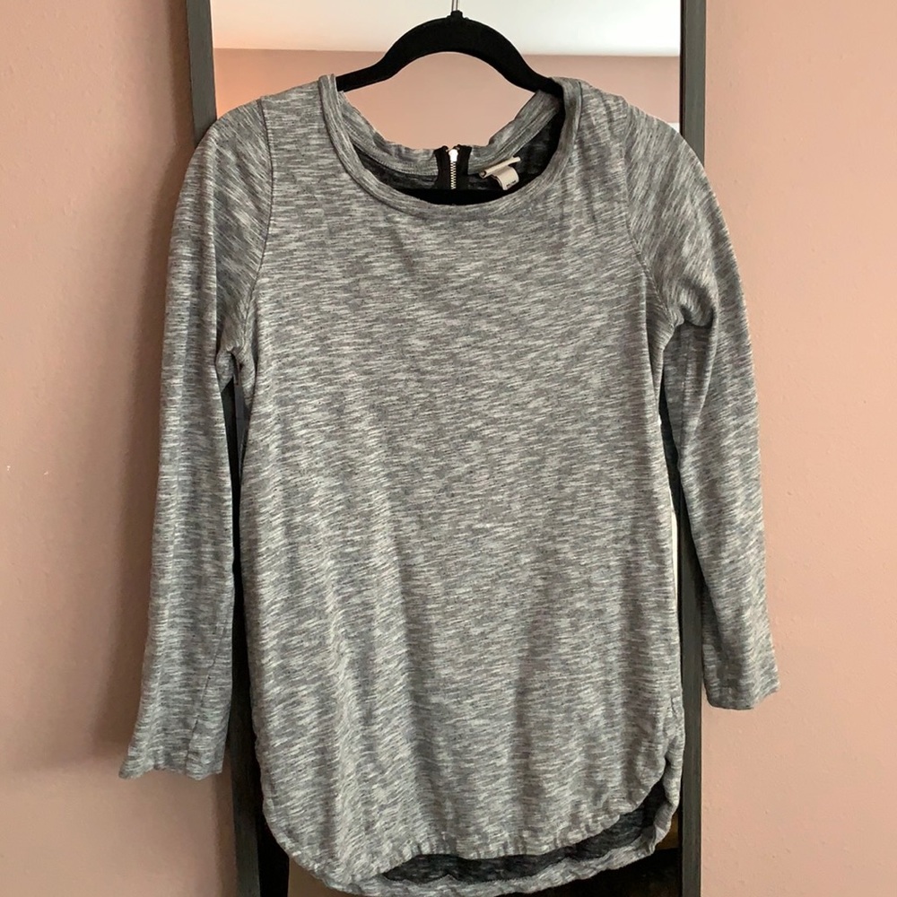 Gray tunic top